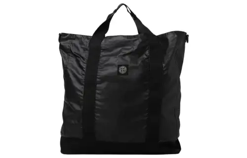 STONE ISLAND Cotton Portable Crossbody Bag, Shoulder Bag Regular Men's Black
