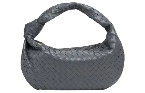 Bottega Veneta Jodie Sheepskin One Shoulder Handbag Small Women's Gray