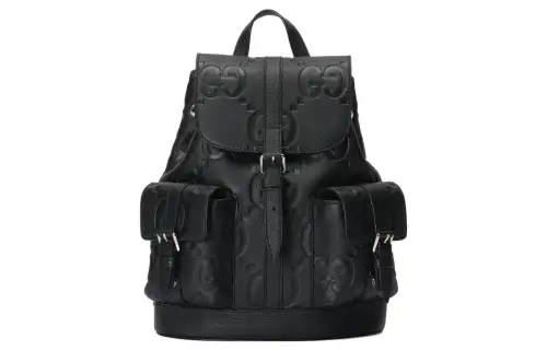 GUCCI Leather Backpack Large Men's Black