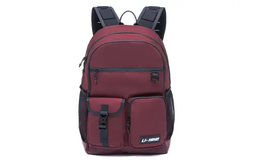 Li Ning Fabric Backpack Regular Unisex Burgundy