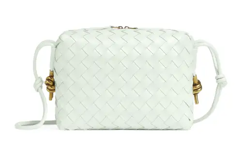 Bottega Veneta Calfskin Shoulder Bag, Crossbody Bag Small Women's Light Green