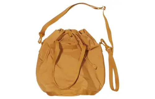 UNIQLO Polyamide Bucket Bag, Shoulder Bag, Crossbody Bag Regular Women's Earth Yellow