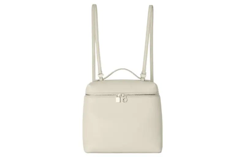 Loro Piana ExtraPocket Leather Tofu Bag Backpack Regular Women's Soft White