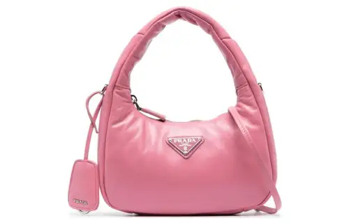 PRADA Cow Leather Handbag Women's Pink
