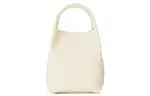 Loro Piana Cow Leather One Shoulder Handbag Mini Women's Soft White