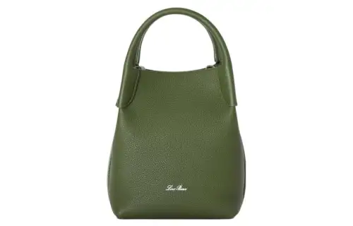 Loro Piana Cow Leather Crossbody Handbag Mini Women's Lichen Dark Green