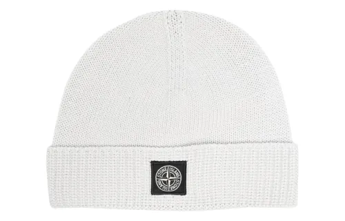 Stone Island logo-patch fine-knit beanie