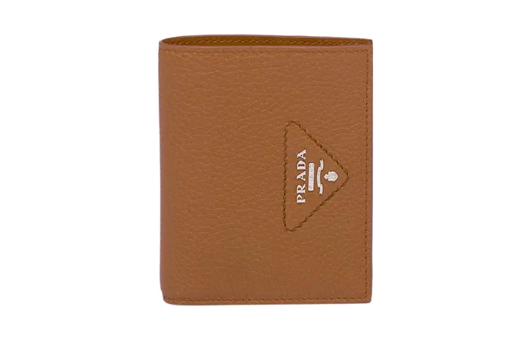 PRADA Leather Wallet Small Women's Caramel Brown