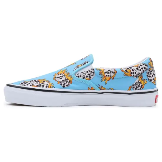 Slip-On Skate Vans 'Blue Flame Dice'