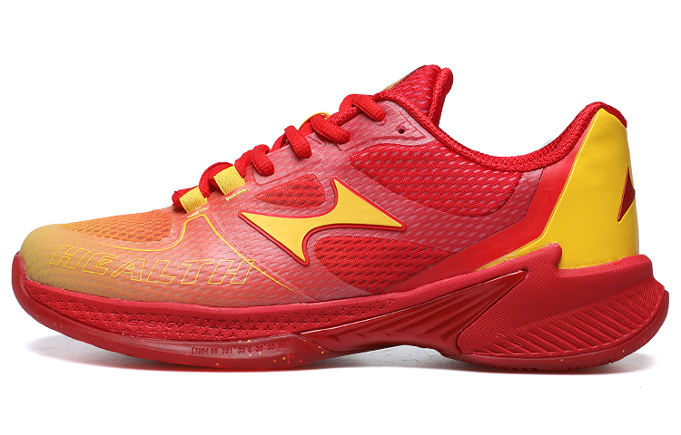 Haiers PQ1 wear-resistant low-top volleyball shoes for men and women, red and yellow