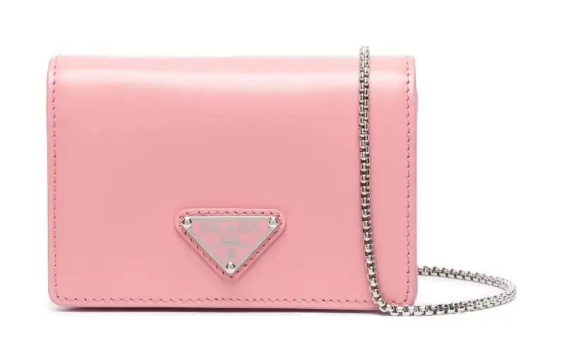 PRADA Calfskin Shoulder Bag, Crossbody Bag, Wallet Regular Women's Pink