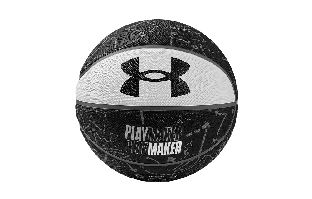 Under Armour China Mainland Version Rubber Basketball Black White Size 7 Street Training
