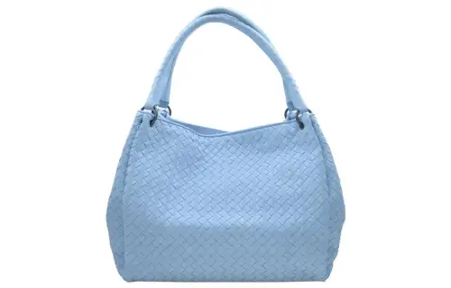 Bottega Veneta Sheepskin Hobo Bag, Shoulder Bag, Handbag Regular Women's Blue