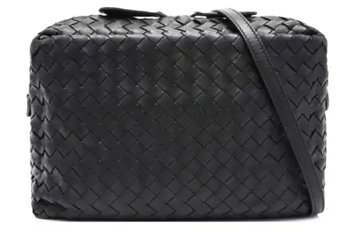 Bottega Veneta Sheepskin Camera Bag, Crossbody Bag, Shoulder Bag Women's Black