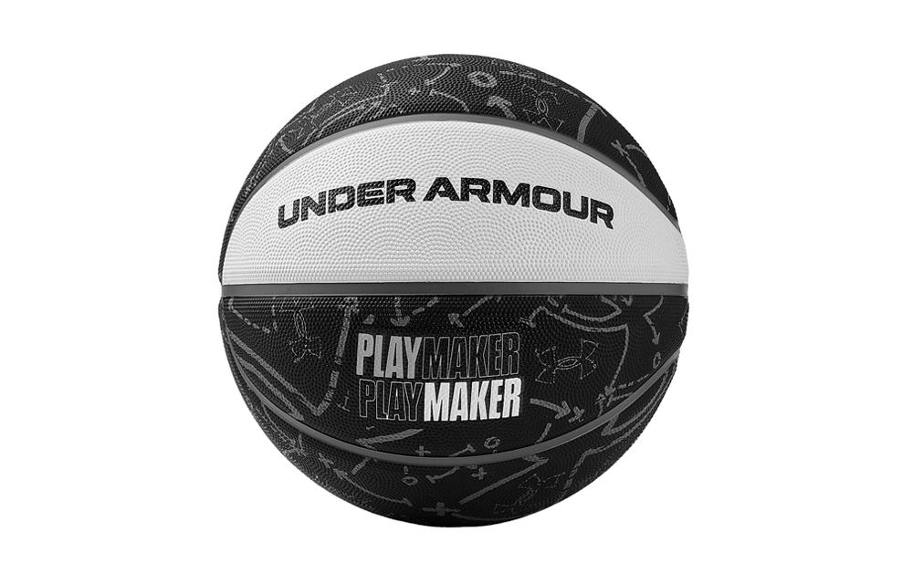 Under Armour China Mainland Version Rubber Basketball Black White Size 7 Street Training