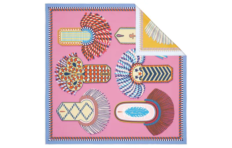 HERMES Scarves Women's Pink/Yellow