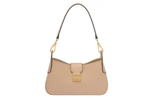 MIU MIU Leather Hobo Bag, Shoulder Bag, Handbag Regular Women's Sand Beige Yellow