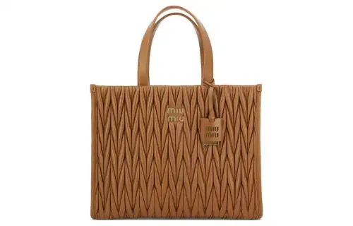 MIU MIU Leather Shoulder Bag, Crossbody Bag, Handbag Women's Brown