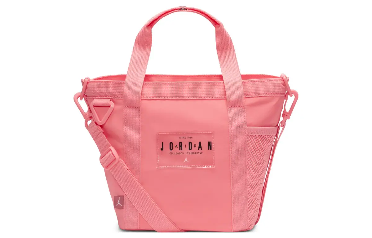 Jordan Polyester Tote Bag, Shopping Bag, Shoulder Bag, Handbag Mini Women's Coral Pink