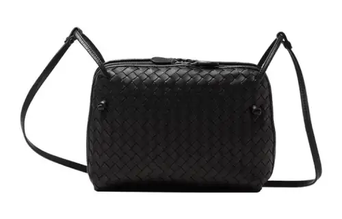 Bottega Veneta Lambskin Camera Bag, Crossbody Bag, Shoulder Bag Women's Black