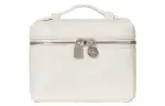 Loro Piana ExtraPocket Ostrich Leather Makeup Bag Small Square Bag Handbag, Shoulder Bag Regular Women's White