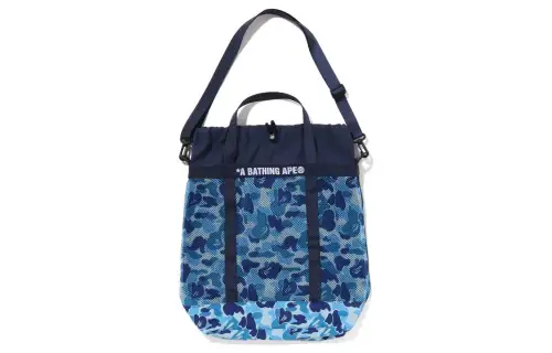 A BATHING APE Nylon Tote Bag, Shopping Bag, Handbag, Shoulder Bag Regular Men's Blue