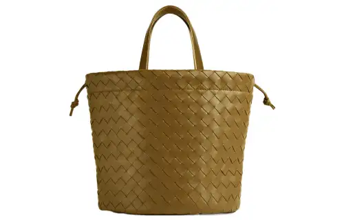Bottega Veneta Lambskin Bucket Bag Handbag Small Women's Acorn