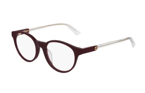 GUCCI Burgundy Oval Sunglasses Women's Red
