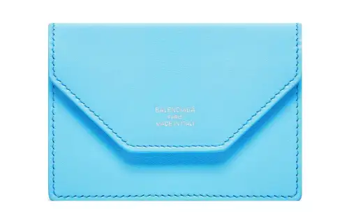 Balenciaga Smooth Calfskin Wallet Regular Women's Blue