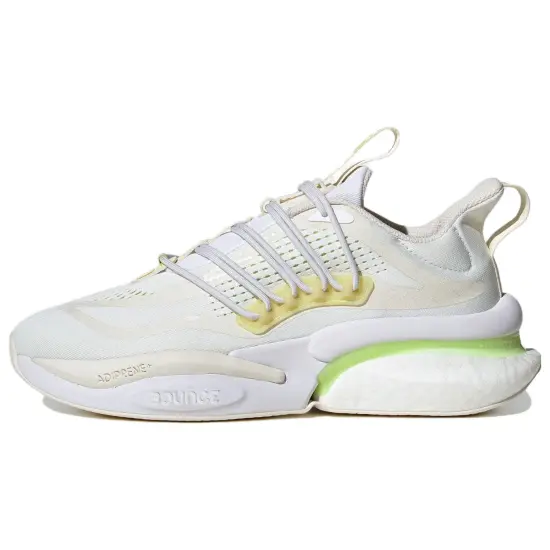 Adidas AlphaBoost V1 Running Shoes 'White Yellow'