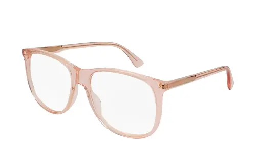 GUCCI Irregular Shape Eyeglass Frames Unisex Pink