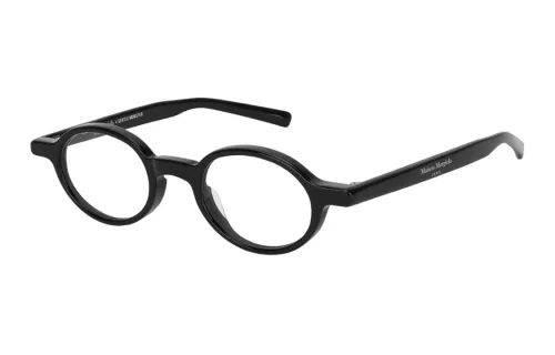 Maison Margiela Plate Frame Irregular Shape Eyeglass Frames Unisex Black