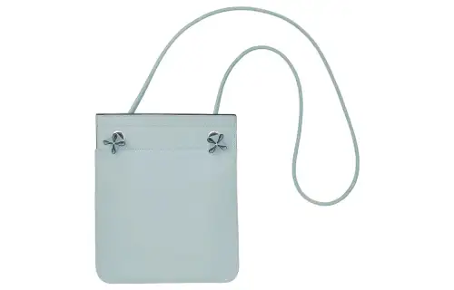 HERMES Aline Swift Leather Shoulder Bag, Crossbody Bag Women's Glacier Blue Haze Blue