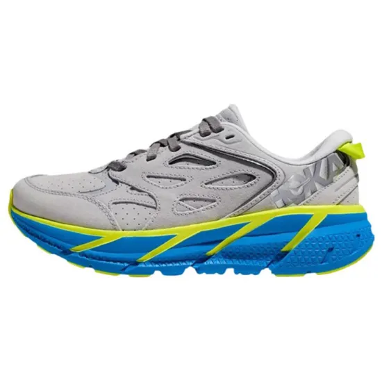 HOKA ONE ONE Clifton L Suede Lunar Rock Diva Blue