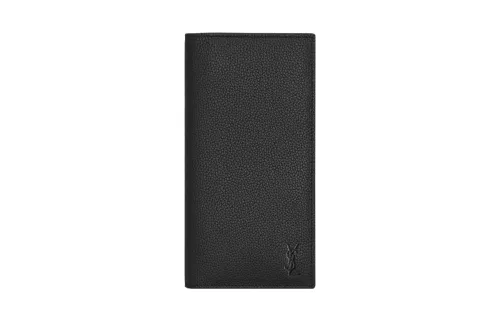 SAINT LAURENT Cassandre Calfskin Wallet Regular Men's Black