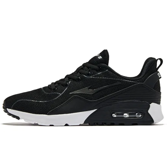 Erke Running Shoes Men Low-Top Jet Black
