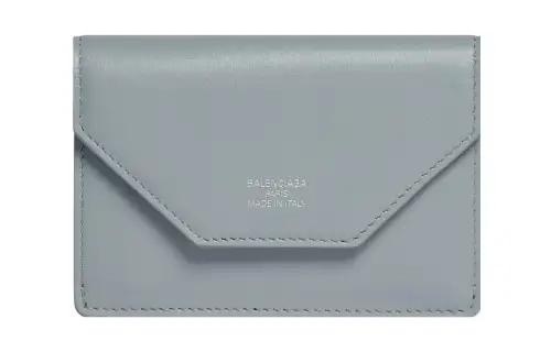 Balenciaga Smooth Calfskin Wallet Mini Women's Blue