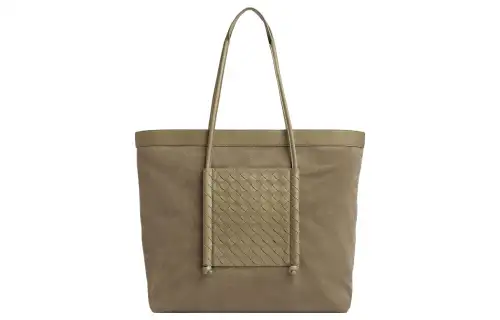 Bottega Veneta Suede With Cow Leather Tote Bag, Shopping Bag, Handbag Men's Taupe/Travertine