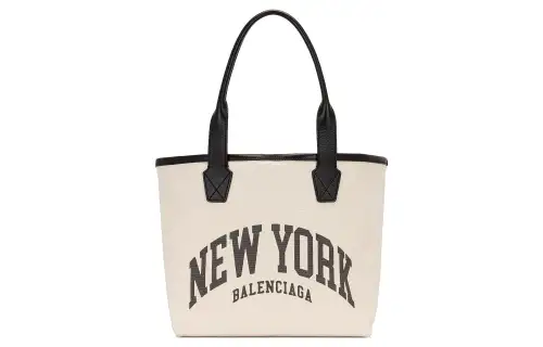 Balenciaga Organic Cotton Canvas With Leather Trim Canvas Bag, Tote Bag, Shopping Bag, Handbag Women's Khaki
