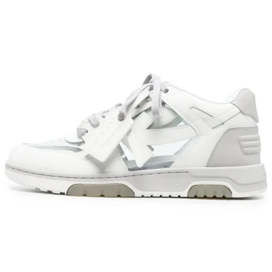 OFF-WHITE Out Of Office Skateboard Shoes Men Low-Top White Gray