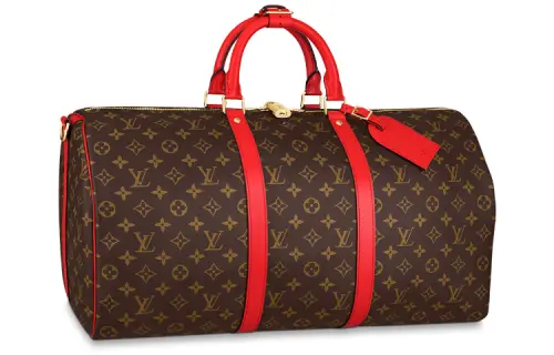 LOUIS VUITTON Keepall Canvas Epi Leather Trim Handbag Travel Bag Unisex Brown