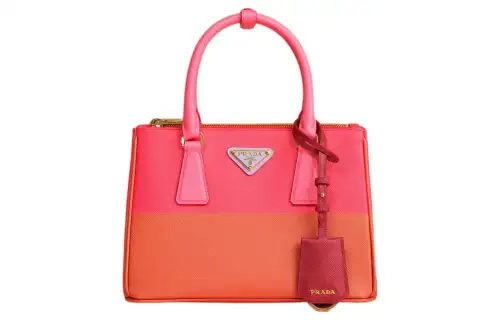 PRADA Galleria Killer Bag Leather Shoulder Bag, Crossbody Bag, Handbag Small Women's Copper/Strawberry