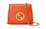 GUCCI Blondie Leather Shoulder Bag, Crossbody Bag, Wallet Medium Women's Orange