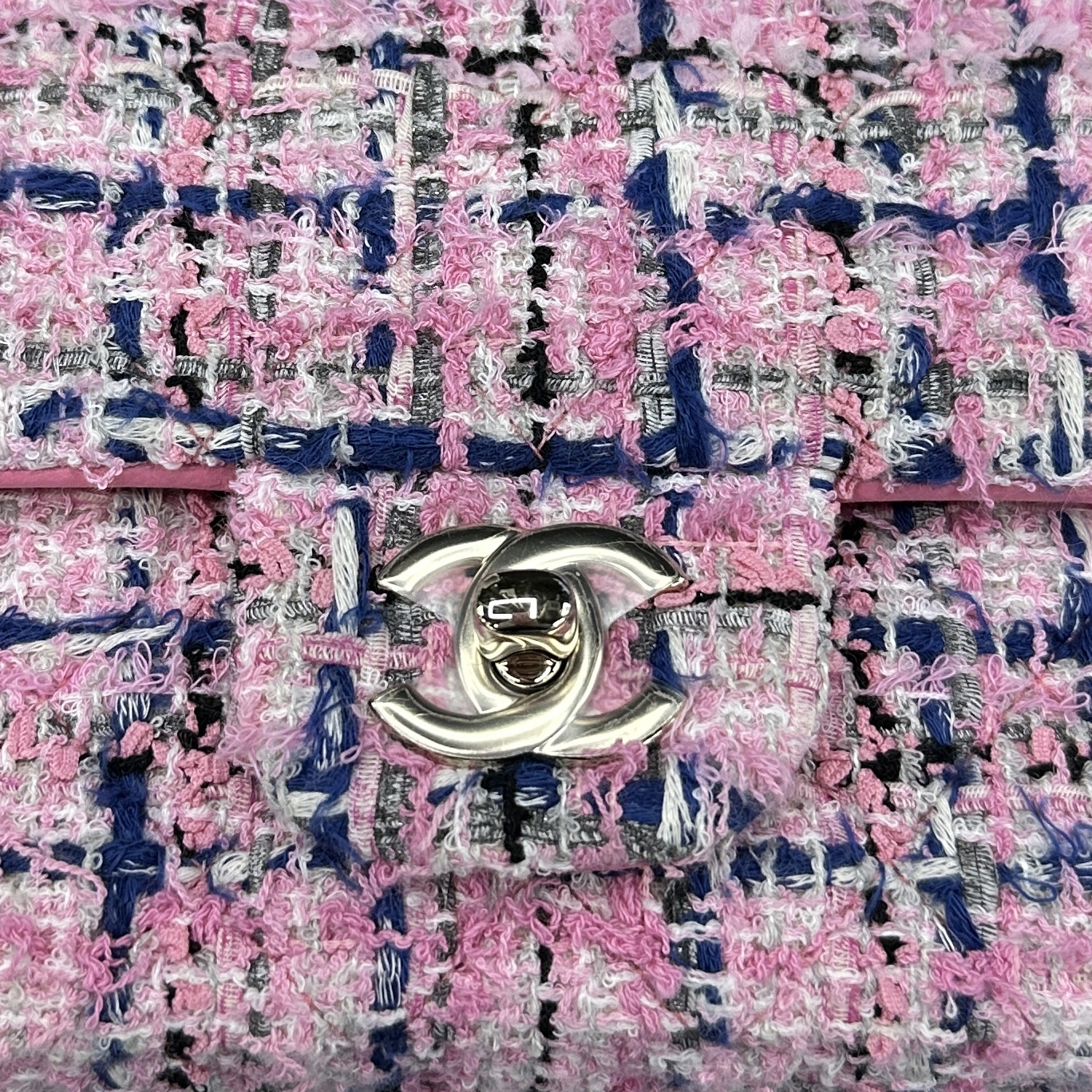 Женская сумка Chanel Classic Flap CF (сине-розовая) — фото 2