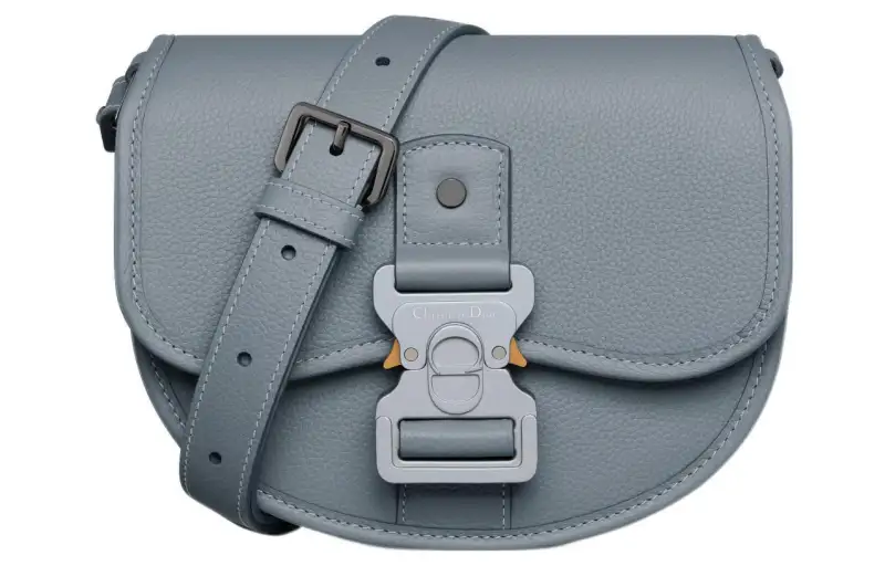 DIOR Grain Calfskin Messenger Bag, Shoulder Bag, Crossbody Bag Mini Men's Blue