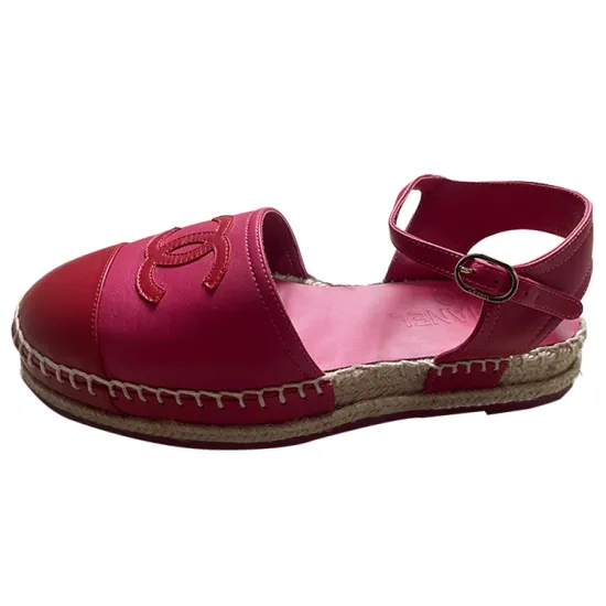 CHANEL Casual Single Shoes Women's Red