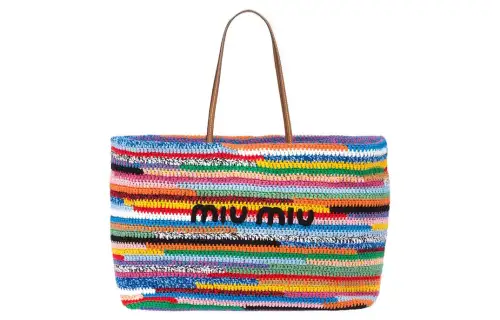 MIU MIU Leather Controller Tote Bag, Shopping Bag, Handbag Regular Women's Multicolor
