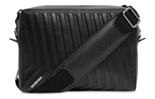 Balenciaga Car Cow Leather Camera Bag, Shoulder Bag, Crossbody Bag Regular Men's Black