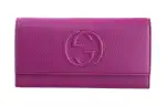 GUCCI Leather Wallet Women's Pink