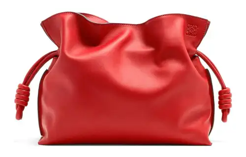 LOEWE Nappa Cow Leather One Shoulder Crossbody Clutch Regular Women's Red